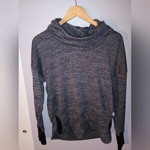 Athleta Charcoal Cowl Neck Sweater